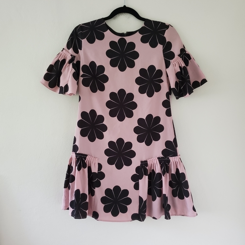 Ann Taylor Mod Flower Power Shift Dress Size 2